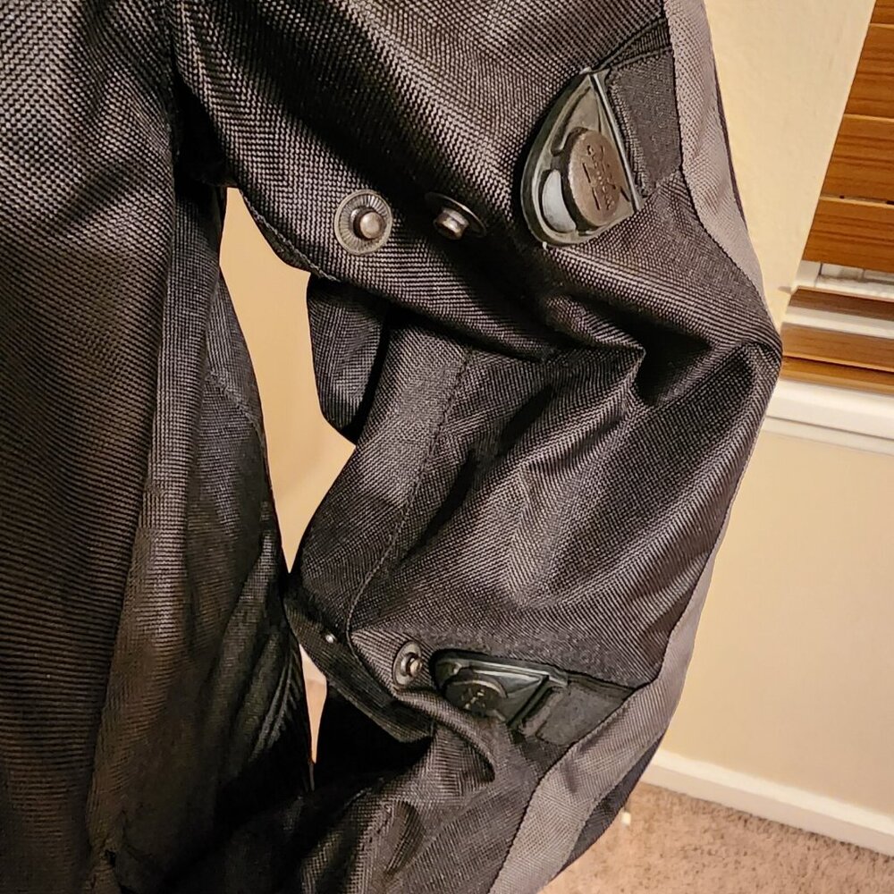 X Element Nylon Black Motorcycle Jacket Size Xl Z… - image 2